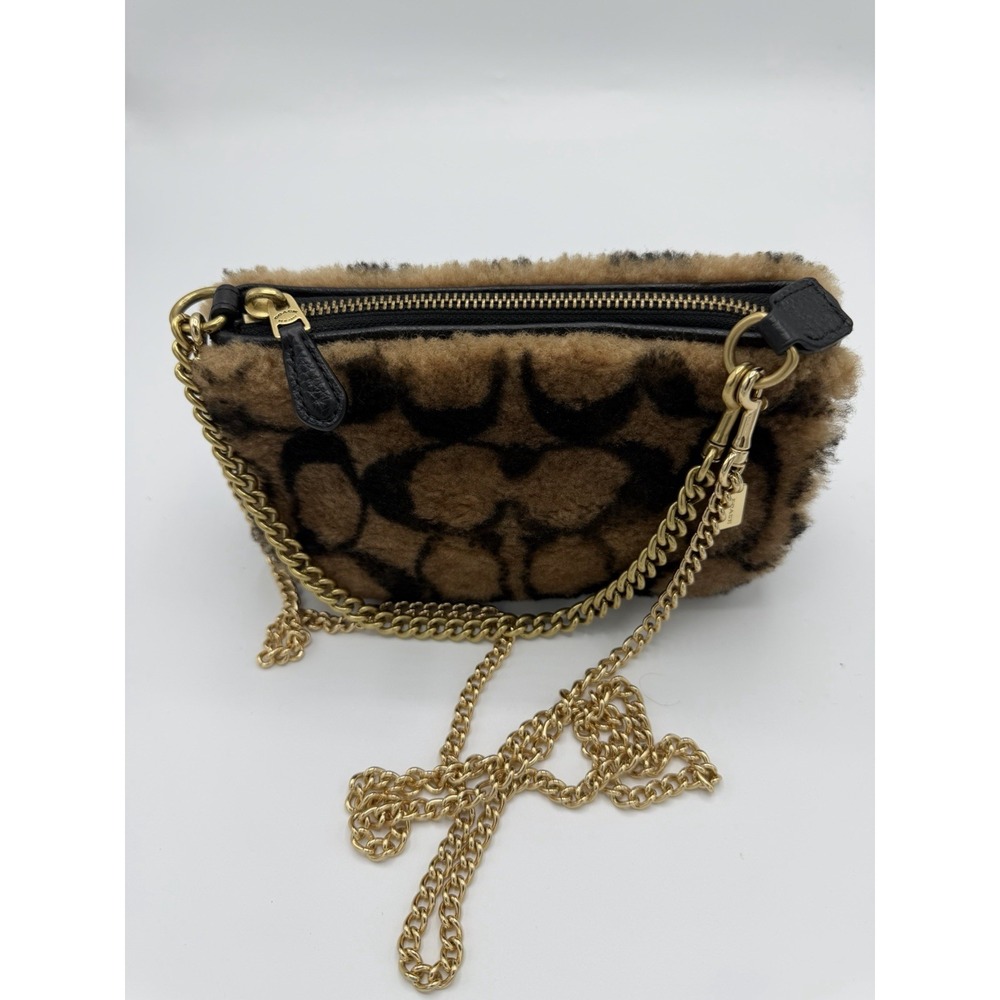 Coach X Jennifer Lopez Signature Shearling Nolita 19 Cheetah Print Rare